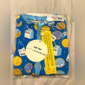 Blue Cookies and Milk Short Sleeve Bamboo Viscose Zippy Pajama 2T